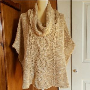 Free People Chunky Knit Poncho
